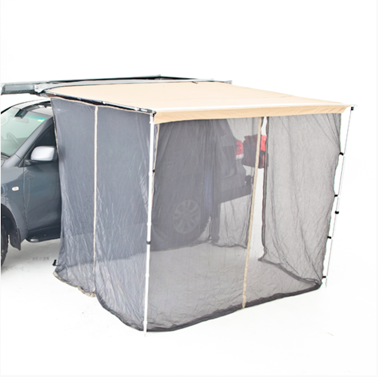 2.5 X 2.5M 4WD Car Side Awning & Mosquito Net Combo Roof Top Tent